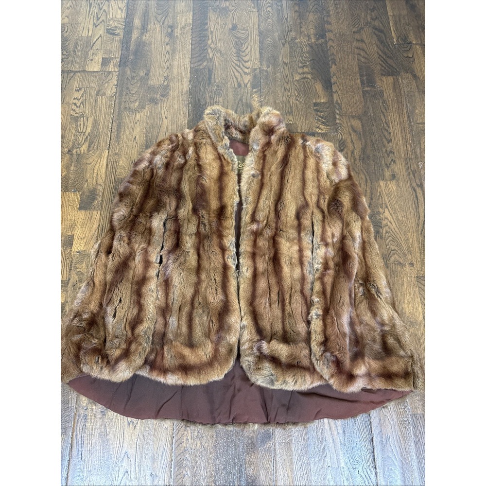 Vintage Corlies Furs Philadelphia Mink Vest Women’s M/L Brown Made USA EUC